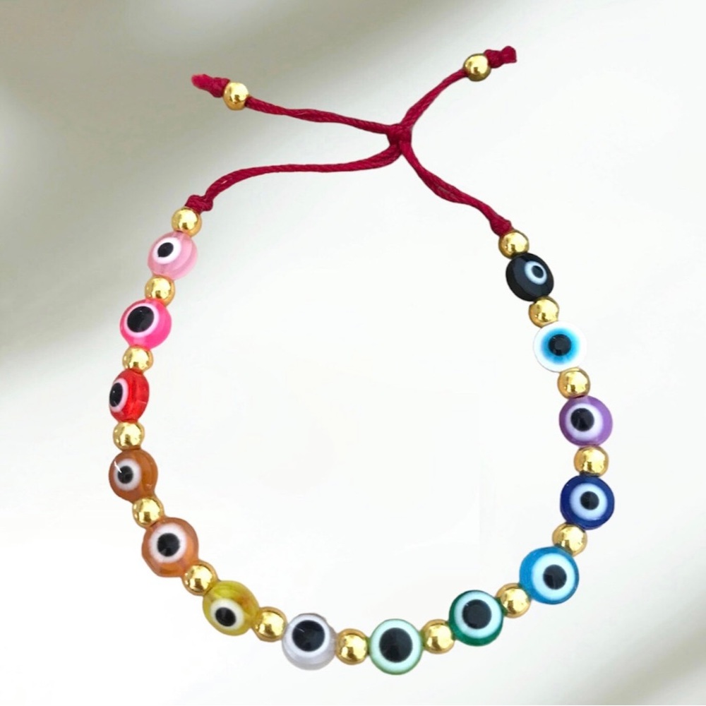 Multi-colored Evil Eye bracelet